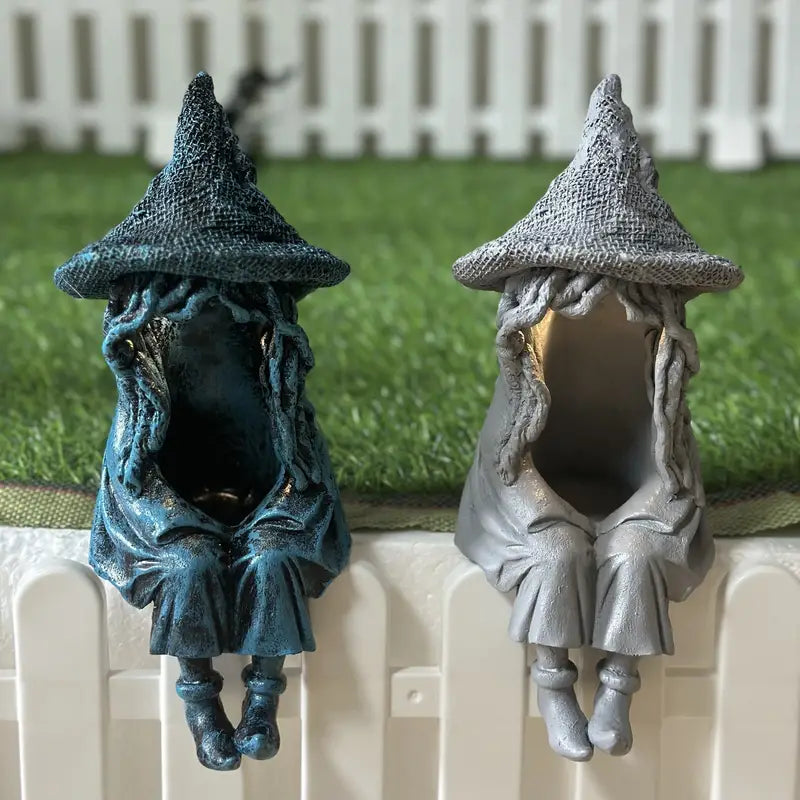 Solar Witch Statue Garden Light