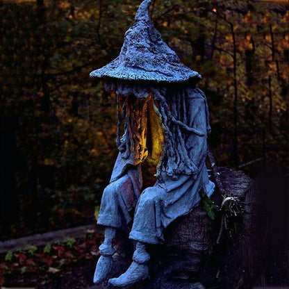 Solar Witch Statue Garden Light