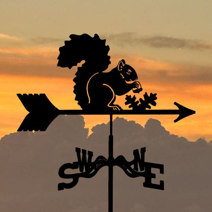 Squirrel with Pinecone Stainless Steel Weathervane