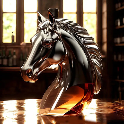 Horse Head Glass Decanter