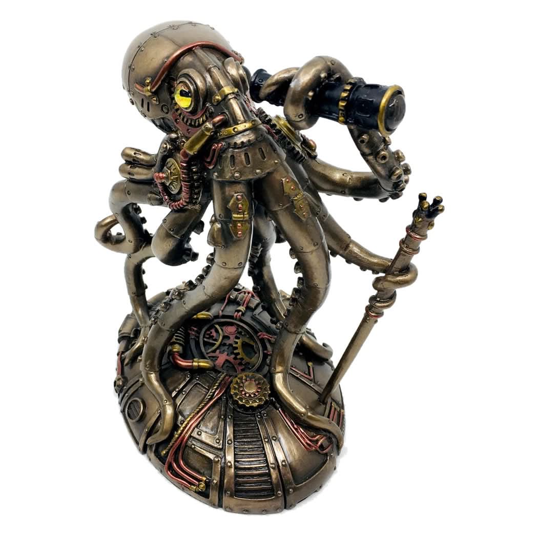 Steampunk Octopus Explorer Statue