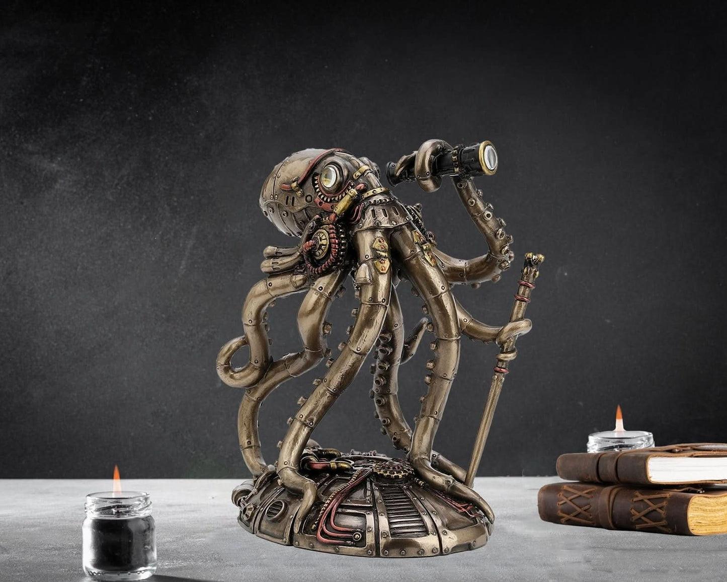 Steampunk Octopus Explorer Statue