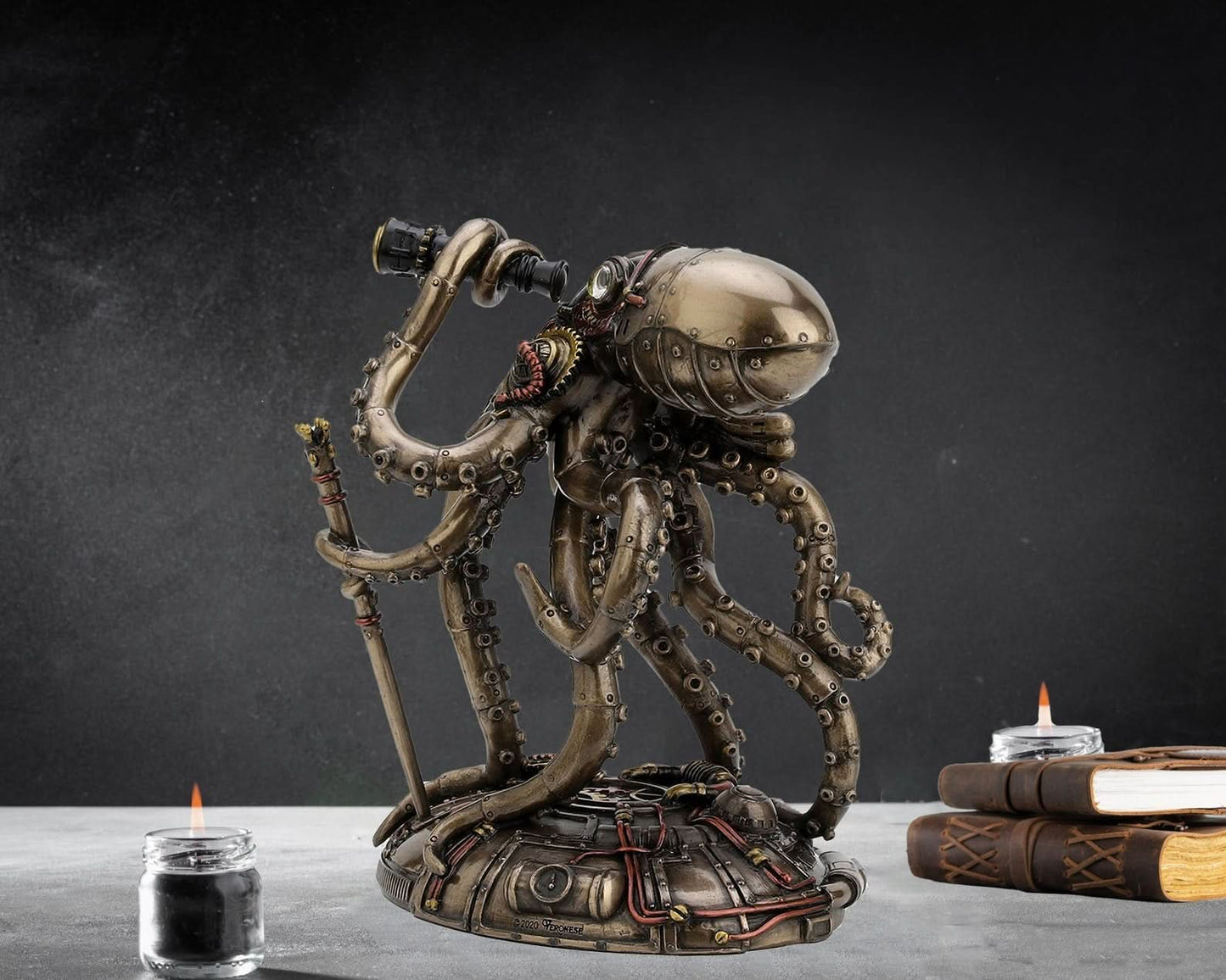 Steampunk Octopus Explorer Statue