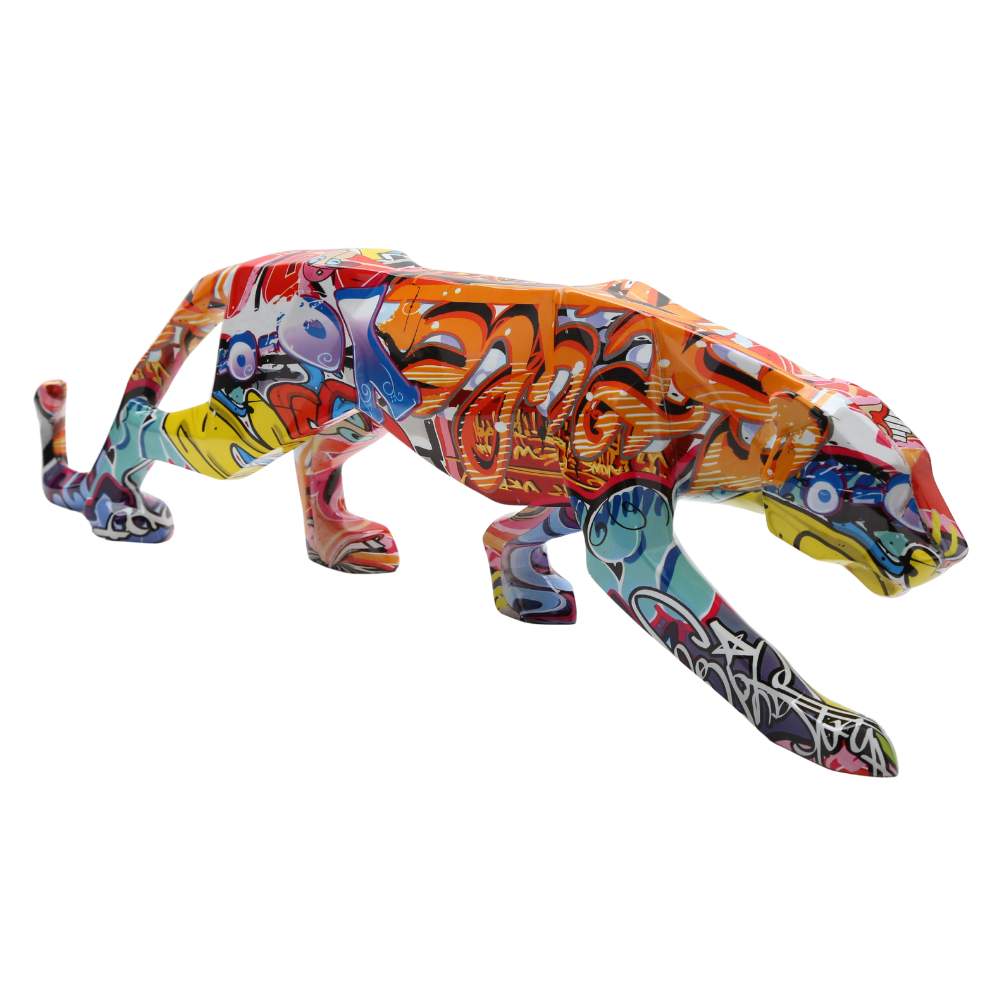 ArtZ® Graffiti Painted Panther Sculpture Sculptures Graffiti