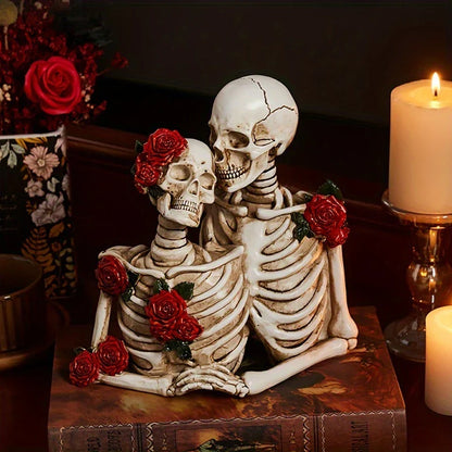 Gothic Skeleton Couple Figurines