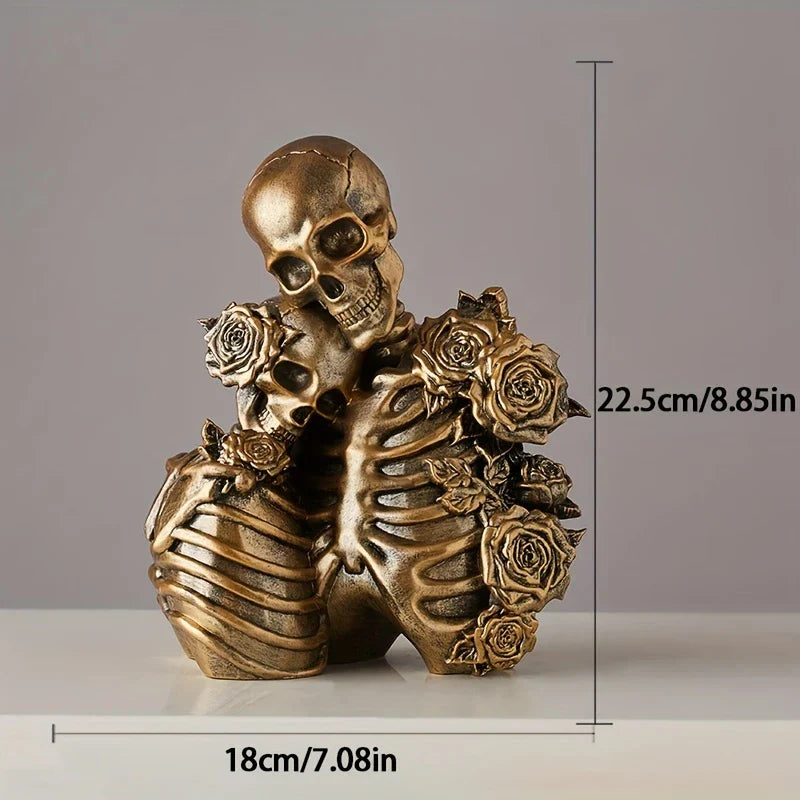 Gothic Skeleton Couple Figurines