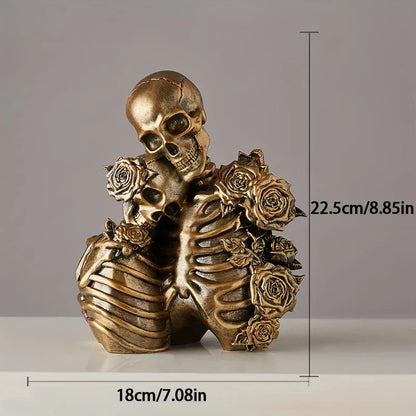 Gothic Skeleton Couple Figurines