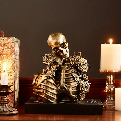 Gothic Skeleton Couple Figurines