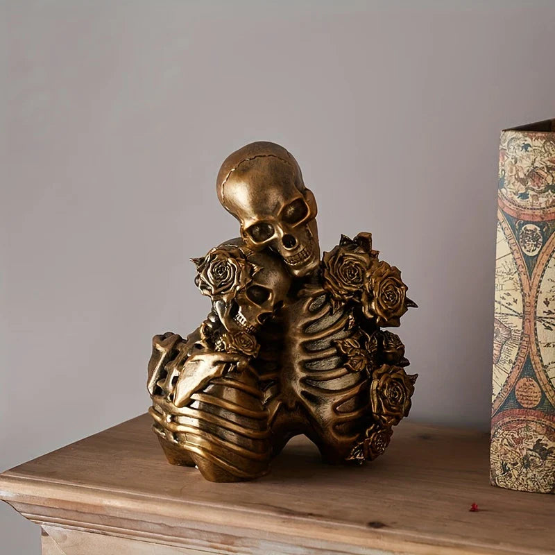 Gothic Skeleton Couple Figurines