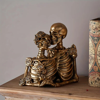 Gothic Skeleton Couple Figurines