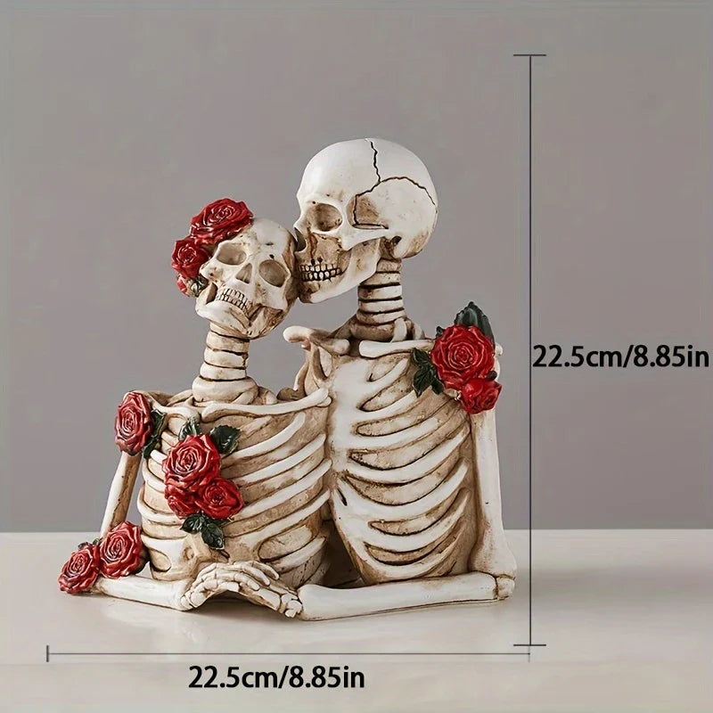 Gothic Skeleton Couple Figurines