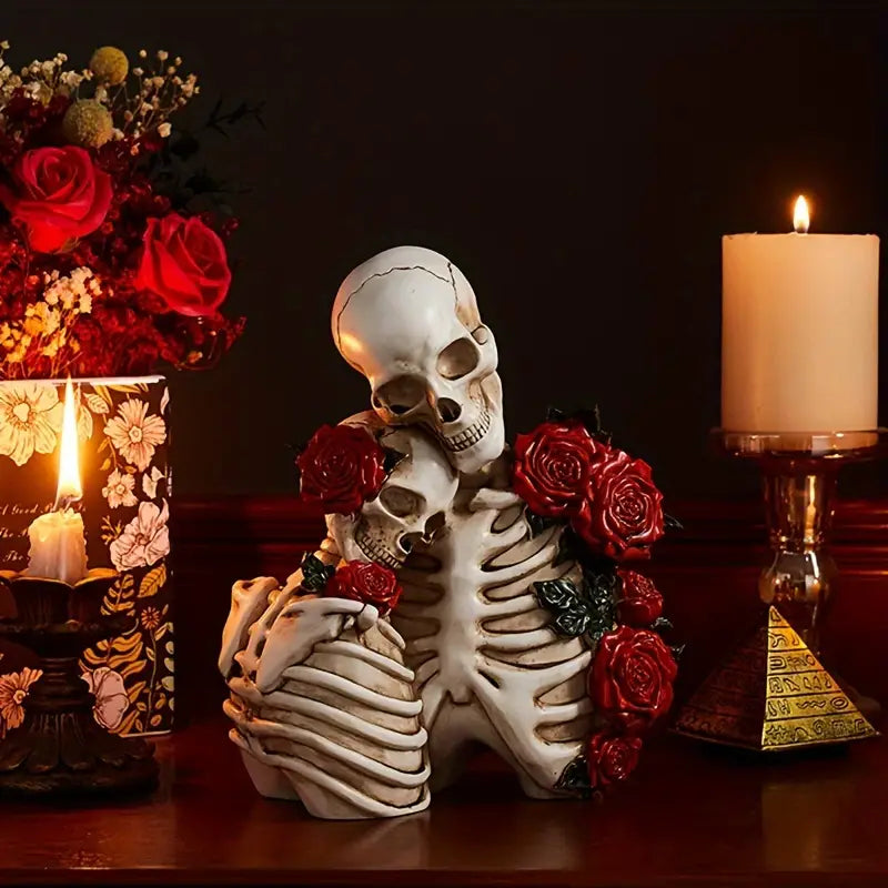 Gothic Skeleton Couple Figurines