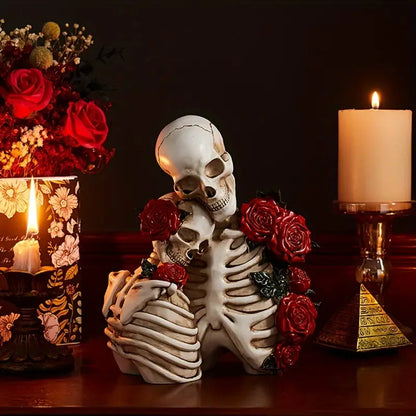 Gothic Skeleton Couple Figurines