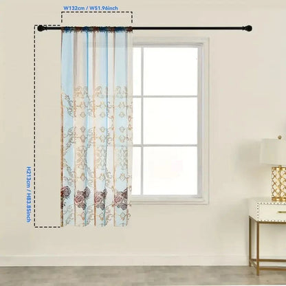 Vintage Jacquard Embroidered Curtain Panel