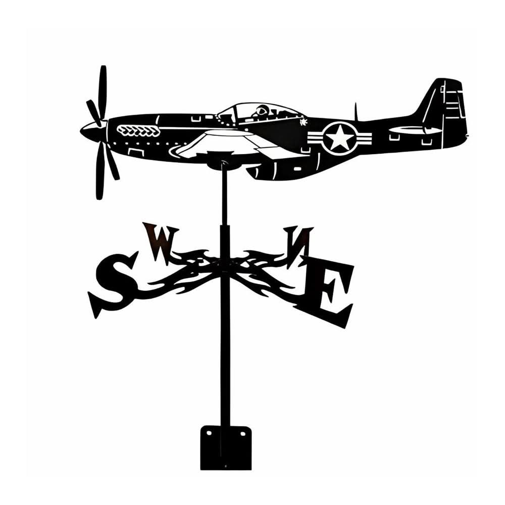 Aircraft Airplane Silhouette Stainless Steel Weathervane