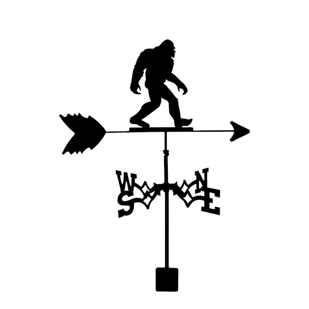 Bigfoot Walking Silhouette Stainless Steel Weathervane