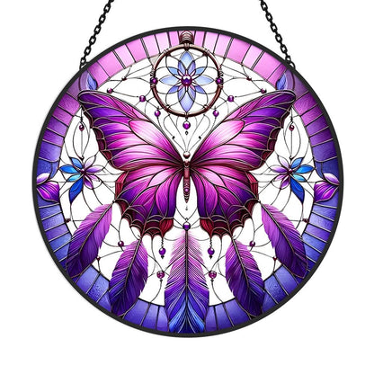 Butterfly Sun Catcher Decoration Stained Glass Window Hanging