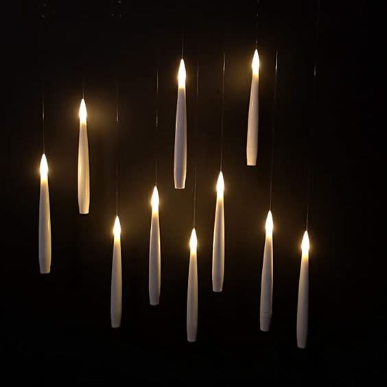 Floating LED Candle Lighting Set with Wand