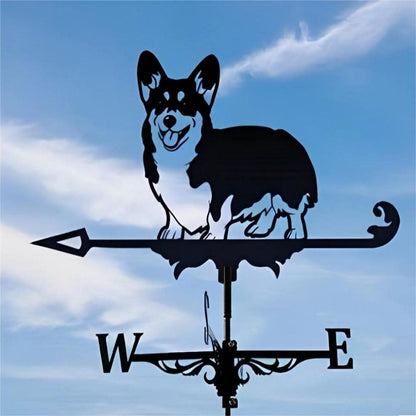 Corgi Dog Silhouette Stainless Steel Weathervane