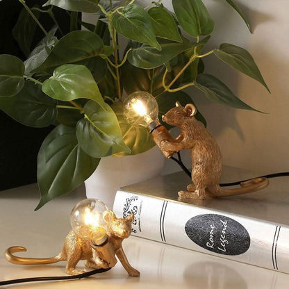 Mouse Figurine Accent Table Lamp