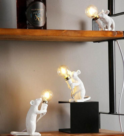 Mouse Figurine Accent Table Lamp