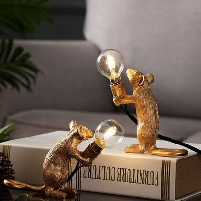 Mouse Figurine Accent Table Lamp