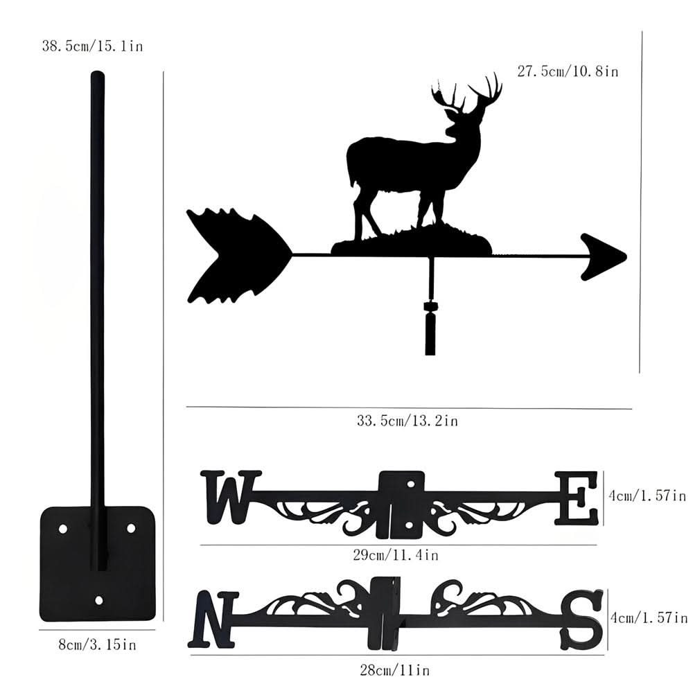 Deer Wildlife Stainless Steel Weathervane