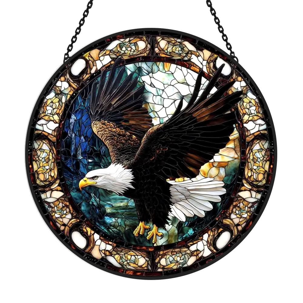 Eagle Sun Catcher Decoration Stained Glass Window Hanging