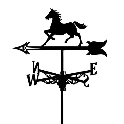 Galloping Horse Silhouette Stainless Steel Weathervane