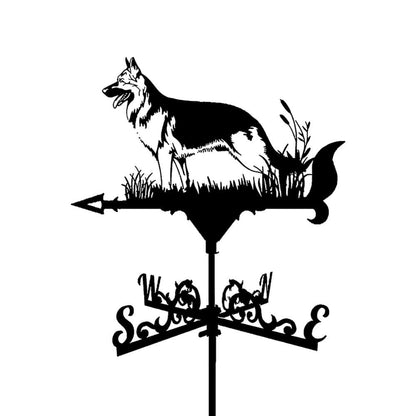 German Shepherd Dog Stainless Steel Weathervane