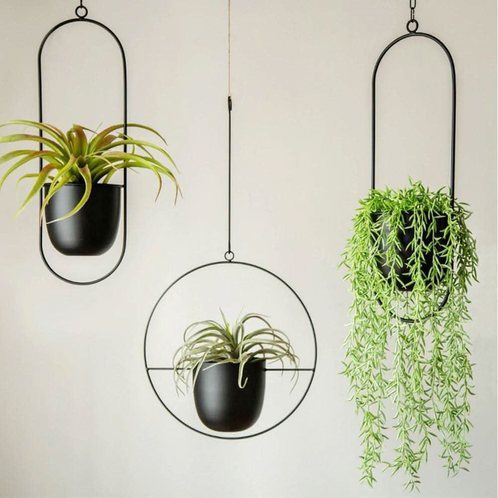 Metal Hanging Planter for Indoor Plants