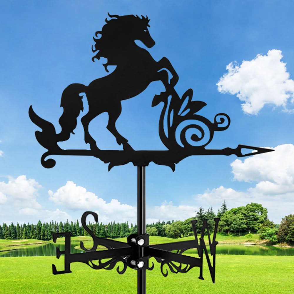 Horse Standing Silhouette Stainless Steel Weathervane