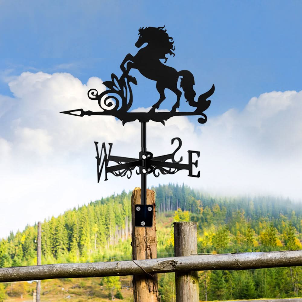 Horse Standing Silhouette Stainless Steel Weathervane