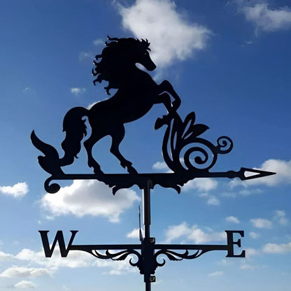 Horse Standing Silhouette Stainless Steel Weathervane