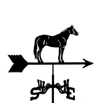 Horse Farm Silhouette Stainless Steel Weathervane