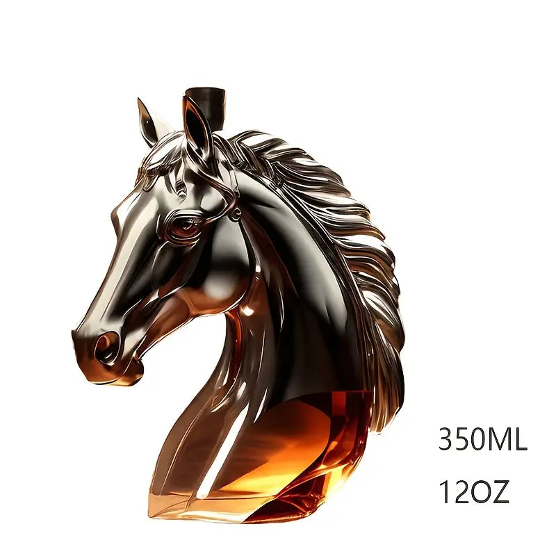 Horse Head Glass Decanter