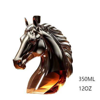 Horse Head Glass Decanter