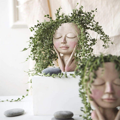 Face Resin Planter