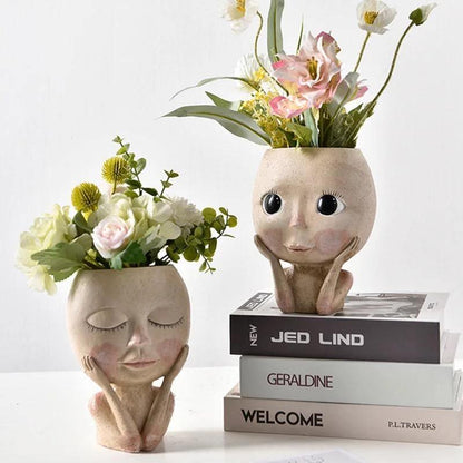 Face Resin Planter