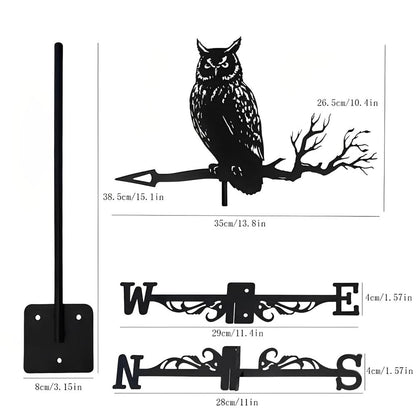 Owl Bird Stainless Steel Weathervane