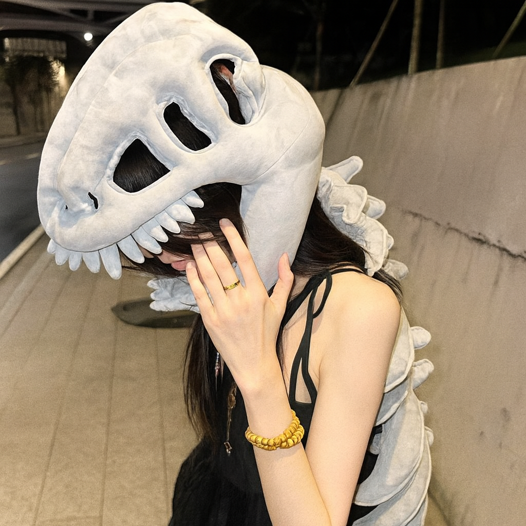 Plush Dinosaur Hooded Wearable Costume