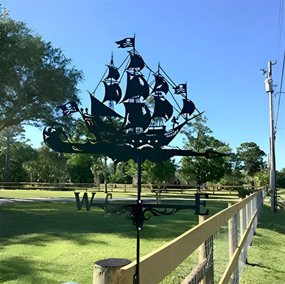 Pirate Ship Sailing Stainless Steel Weathervane