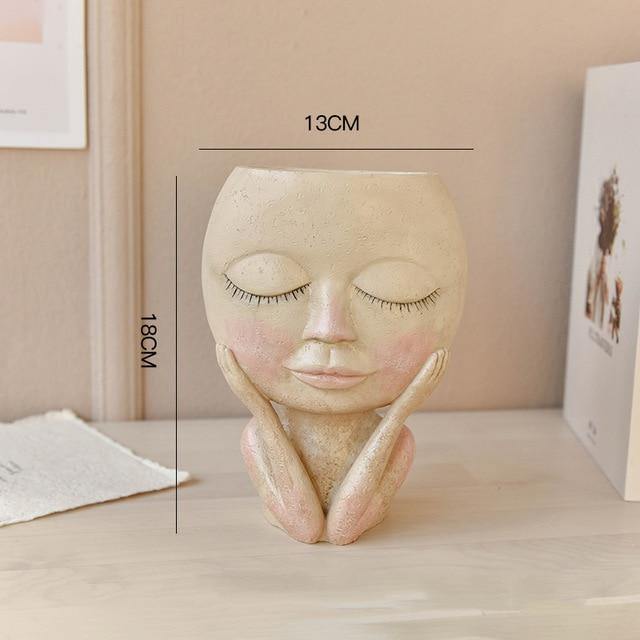 Face Resin Planter