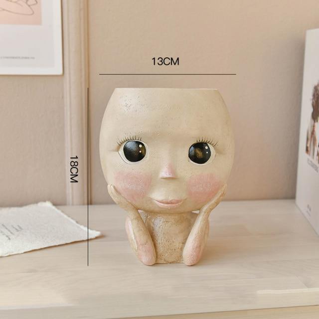 Face Resin Planter