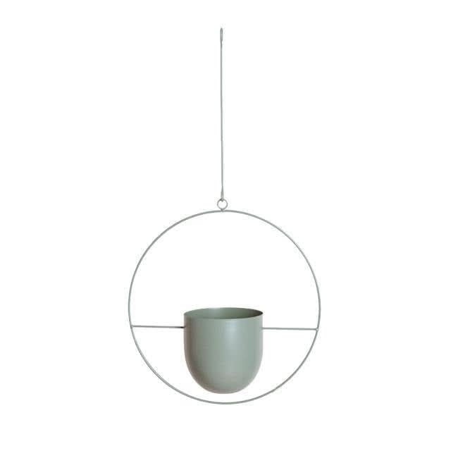 Halo Metal Hanging Planter LightSlateGray / Round | Lily & Eden