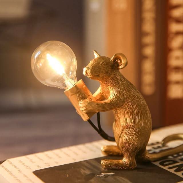 The Mice Lamp Gold Sitting | Lily & Eden