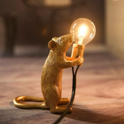 The Mice Lamp Gold Standing | Lily & Eden
