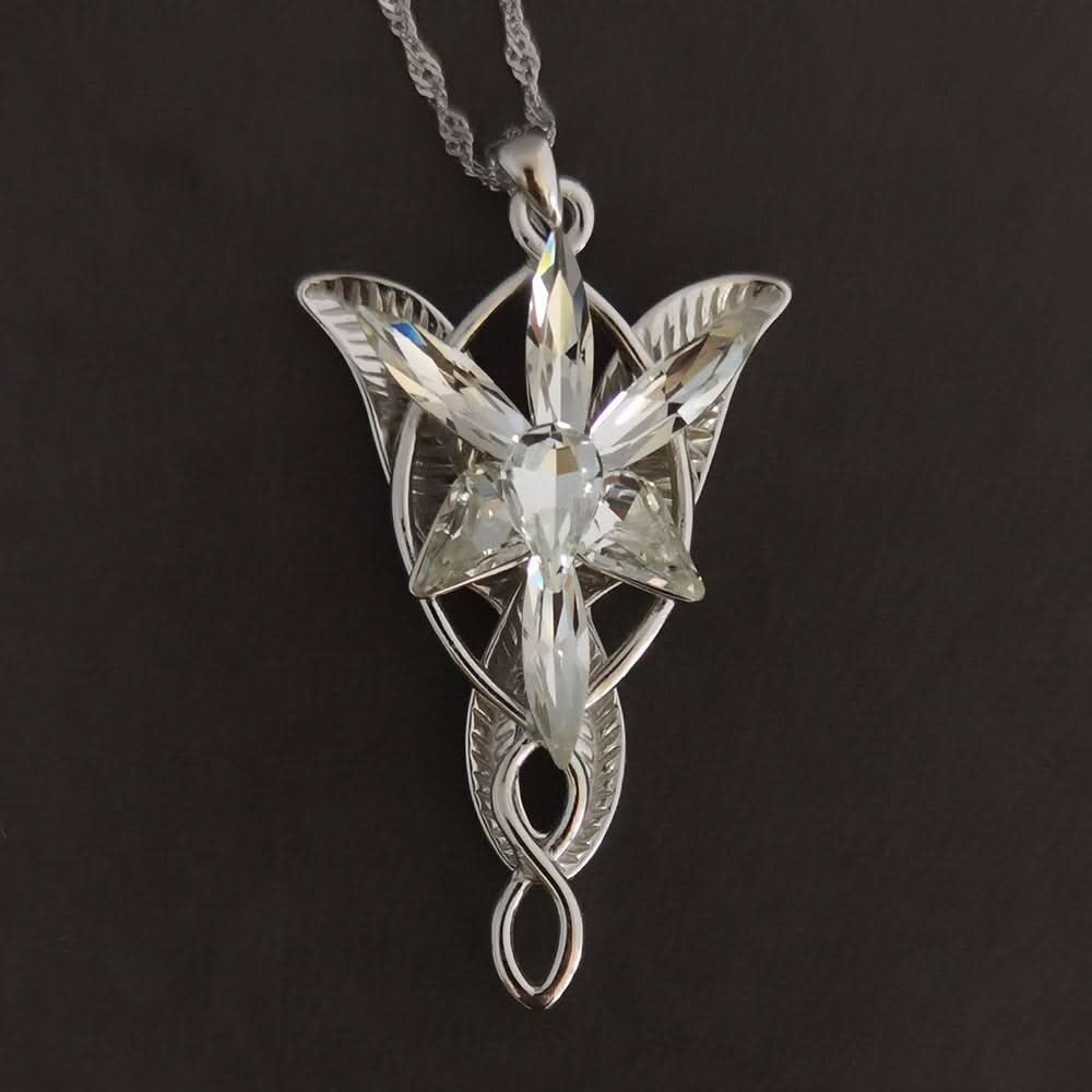 Evenstar of Alfheim 925 Sterling Silver Necklace with Zircon Stones
