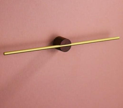 Kyler Modern Metal Towel Bar Large / Wood SaddleBrown / Gold | Lily & Eden