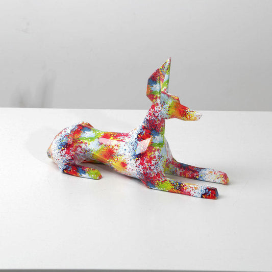 ArtZ® Doberman Pinscher Graffiti Painted Statue Graffiti Dog Sculptures RG